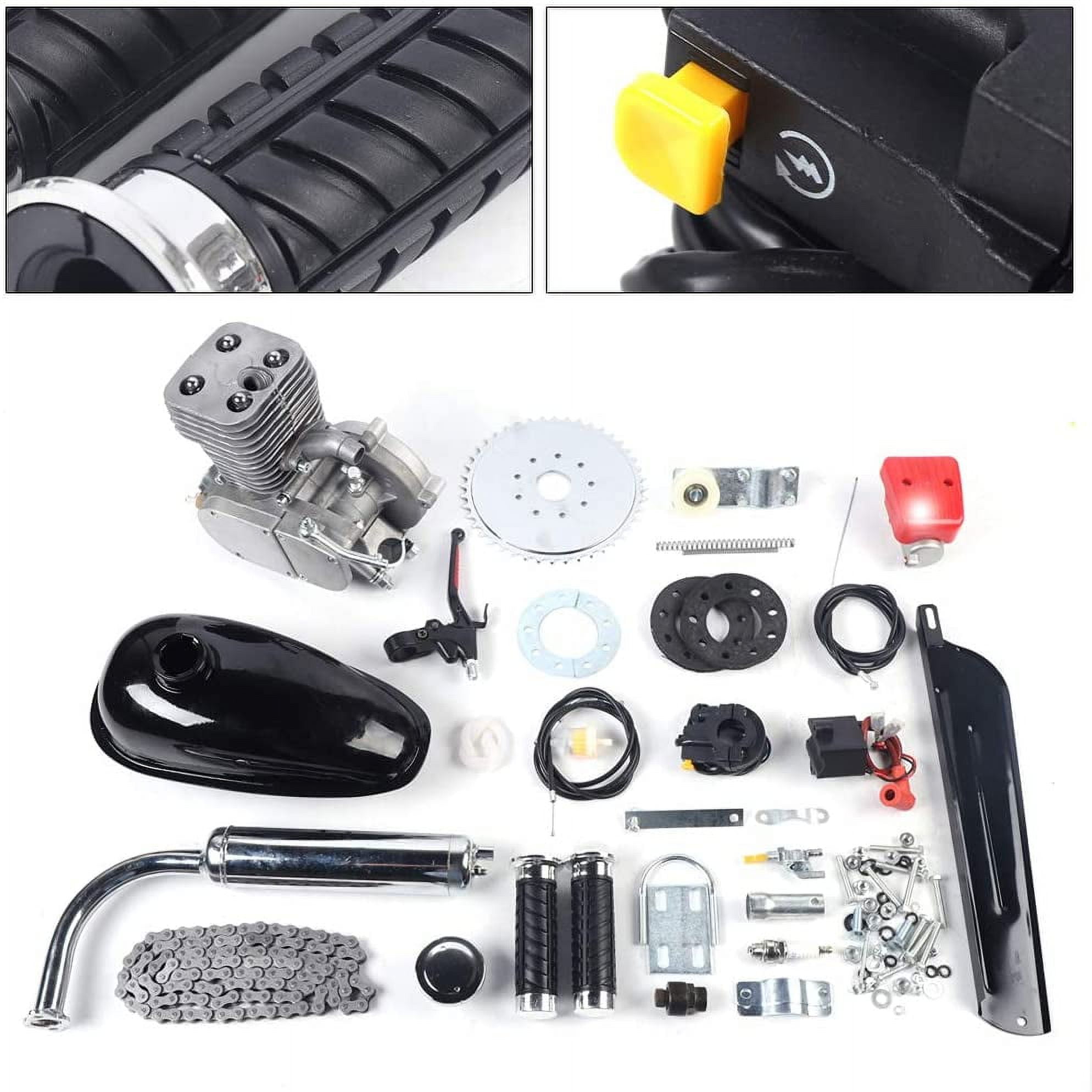 FETCOI 2-Stroke Bike Engine Bicycle Motor Set Gas Motorized Petrol Gas Engine Kit 26"/28"Bicycle  (44 Tooth)