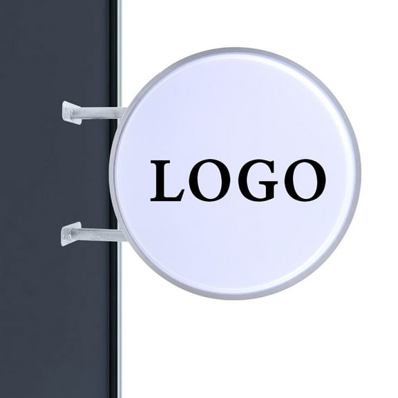 FETCOI 20" LED Outdoor Advertising Projecting Light Double Sided Box Sign Waterproof