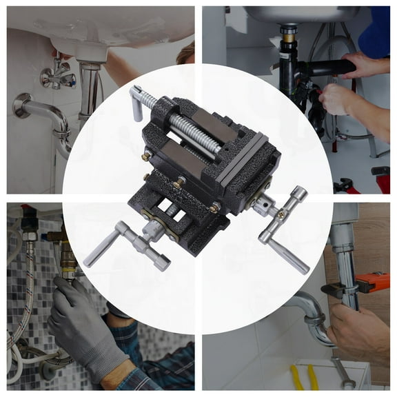 FETCOI 3" Cross Drill Press X-Y Clamp Machine Vise Metal Milling Slide 2 Way