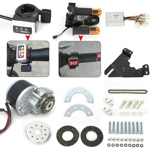 FETCOI 350W Electric Bike Conversion Kit 24V/36V Common Bike Left Chain Drive Customize
