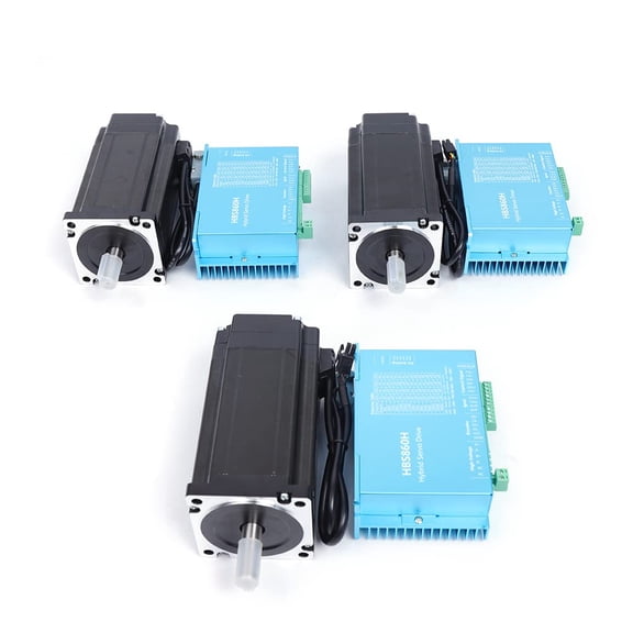 FETCOI 3Pcs 3Axis Nema34 12Nm Closed Loop Stepper Motor, CNC Servo HBS86H Driver Closed-Loop Stepper 86HBS120 Motor for CNC Router