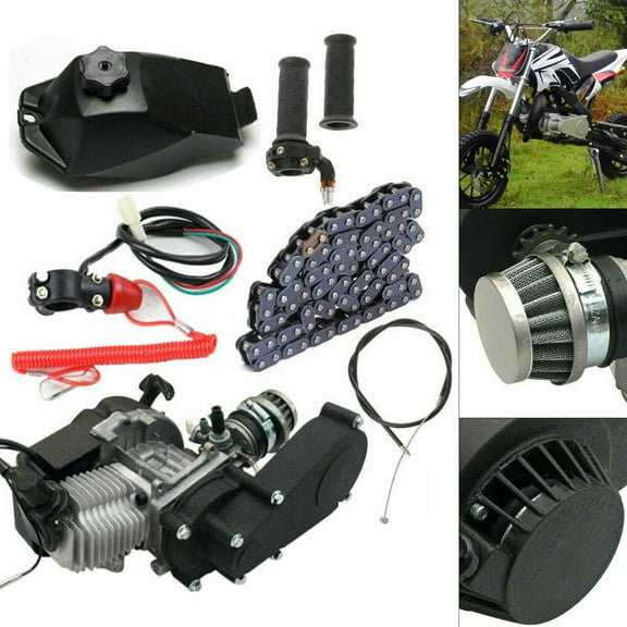 FETCOI 49CC Engine 2-Stroke Motor Kit Set For Pocket Bicycle Mini Dirt Bike ATV Scooter