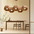 thumbnail image 1 of FETCOI 5-Light Farmhouse Ceiling Pendant Light Fixture Kitchen Island Lighting Antique Industrial Wood Chandeliers, 1 of 7