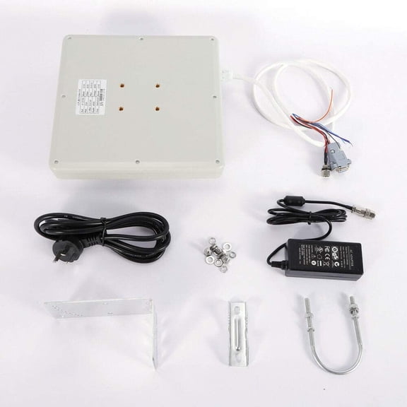 FETCOI 5M Remote Card Reader, Integrated Card Reader 5M Range Support 6m-8m RS232/ RS485/ Wiegand26 for Parking Access Control System