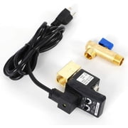 FETCOI Auto Drain Valve 110V Electronic Drain Valve 1/2"Automatic Electronic Timed Air Compressed Drain Valve 2-way Direct-acting Air Tank Water Moisture Drain Valve Car Air Gas Systerm Tools