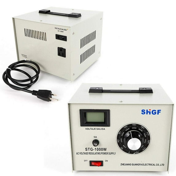 FETCOI Auto Transformer,1000W 0-300V AC Variable Voltage Regulator Metered Power Supply