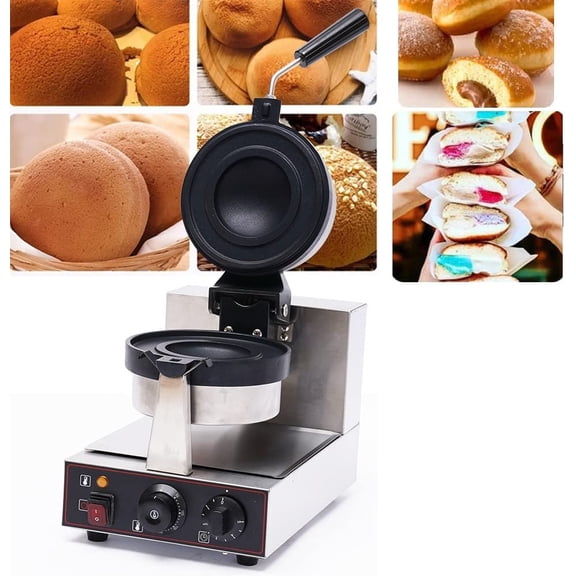 FETCOI Commercial Panini Press Sandwich Maker Nonstick Waffle Burger Iron Electric Breakfast Panini Press Grill Stainless Steel Panini Hamburger Baking Machine