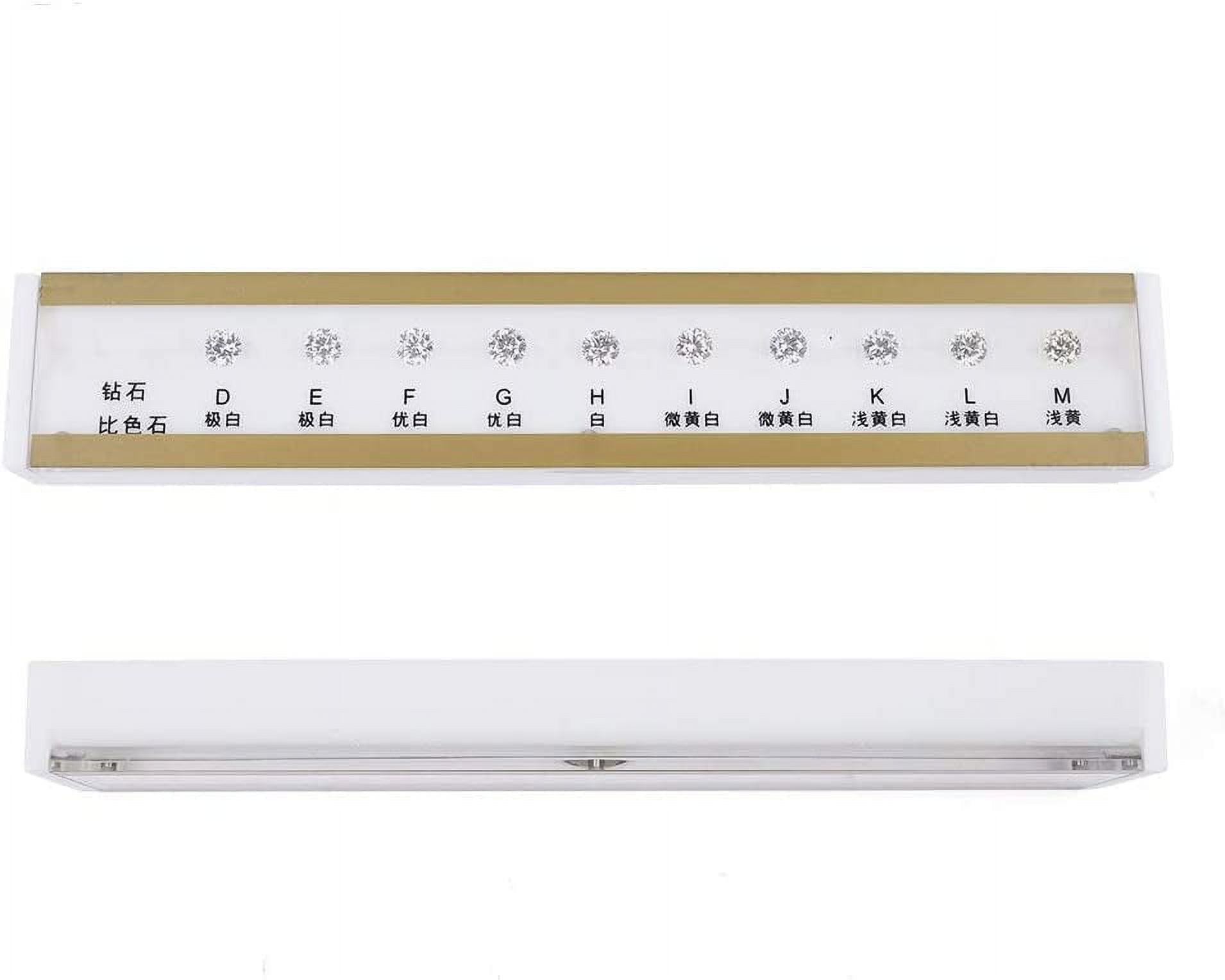 FETCOI Diamond Color Grading Grader Set 10 Colors GIA Master Set 10CT  Tester Tool D-M 6.5 MM White