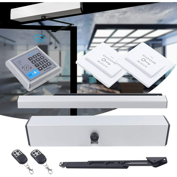 FETCOI Electric Handicap Heavy Duty Auto Gate Opener Kit Automatic Swing Gate Openers 24V Brushless Motor for Home Offices Hotels