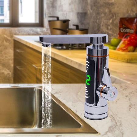 FETCOI Electric Instant Hot Water Heater Shower Kitchen Tap Faucet LED Digital Display