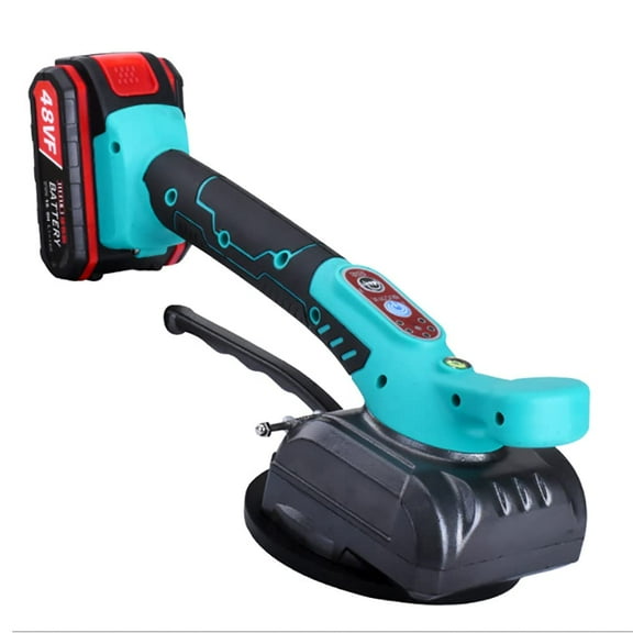 FETCOI Hand-held Tile Tiling Machine 48VDC Tile Tiler Automatic Tile Leveling Machine Vibrator Suction Cup Portable Floor Plasterer Leveling Tool Fit for 100KG 120x120cm (A-2 x Battery + 1 x Charger)