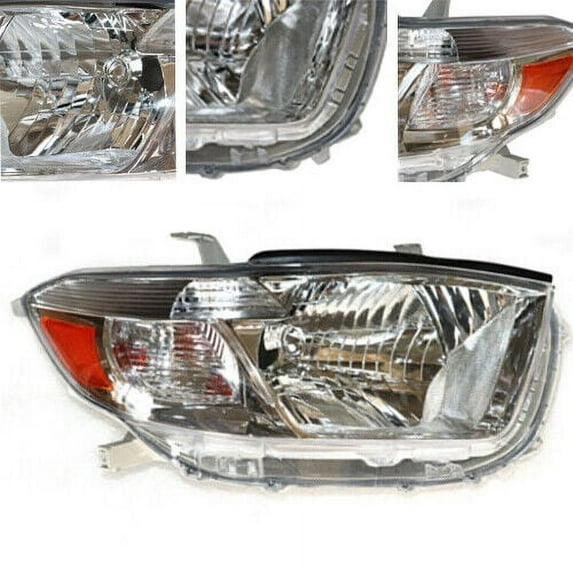 FETCOI Headlight Headlamp Left Side For Toyota Highlander Clear Projector 2008-2010