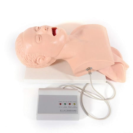 FETCOI Intubation Manikin Study Teaching Model, 220V Oral Nasal Intubation Airway Management Trainer PVC Demo (Adult)
