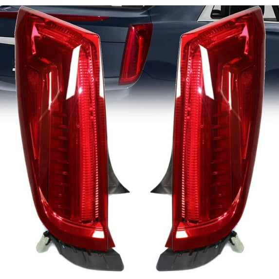 FETCOI LED Tail Lights Assembly for 2013 2014 2015 2016 2017 Cadillac XTS,Red Rear Brake Outer Lamp Passenger Driver Side Tail Light (Driver and Passenger Side)