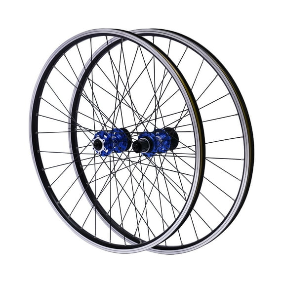 FETCOI MTB Wheels Set 27.5 inch Bicycle Front Rear Wheels Disc Brake Aluminum Alloy Rim (Blue)