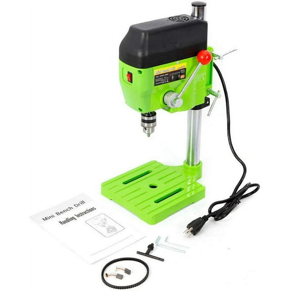 FETCOI Mini Electric Bench Drill Press Stand Compact Portable Workbench Metal Drilling Repair Tool Expanding Drilling Machine 480W DIY Tool
