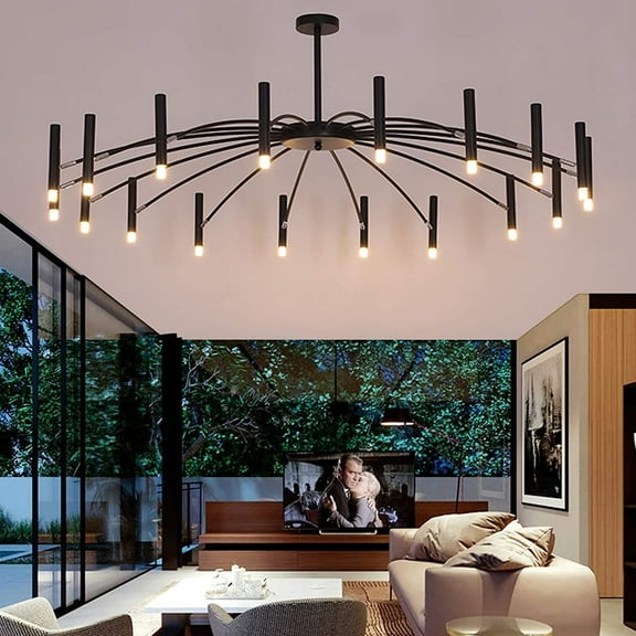 FETCOI Modern 18-Light Pendant Light Ceiling Light Fixture Nordic Metal Chandelier