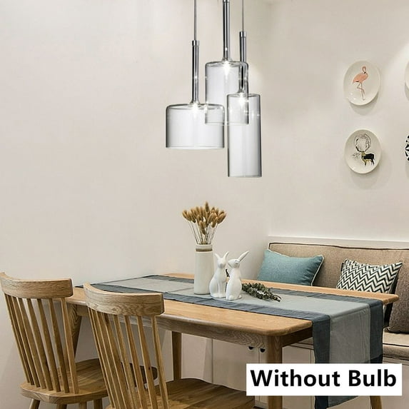FETCOI Modern Ceiling Light Fixture Bottle Glass Pendant Light Fixture Chandelier