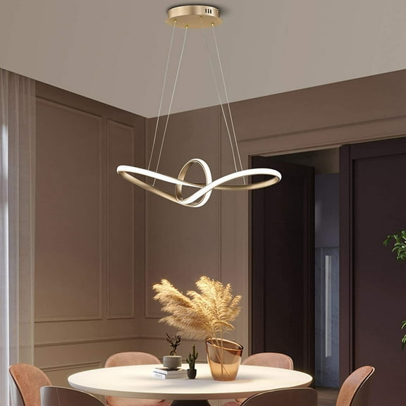 FETCOI Modern luxurious Wave Ring Chandelier Energy Saving And Ultra Bright Chips 36W