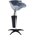 thumbnail image 1 of FETCOI Plastic Rolling Stand Shampoo Basin with 10L Water Bucket, Hair Salon Portable Treatment Bowl Mobile Shampoo Sink Backwash Hair Basin (Grey), 1 of 9