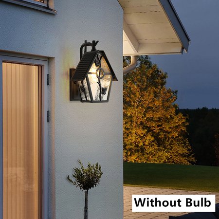 FETCOI Retro Outdoor Wall Light Lantern Wall Mounted Sconce Lamp FIxture Garden Decor