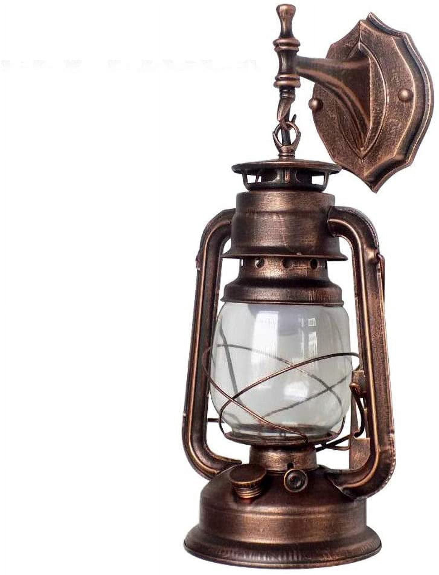 FETCOI, Retro Wall Light Fixtures Vintage Lamp  Outdoor Wall Light Wall Sconce with Glass-Like Shade Industrial