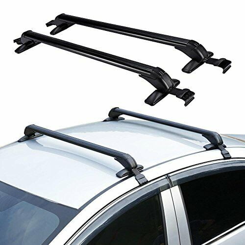 FETCOI Roof Rack, 39.4" Adjustable Window Frame Lockable Anti-Theft Design Luggage Rack for Car Roof Cross Bar Carrier