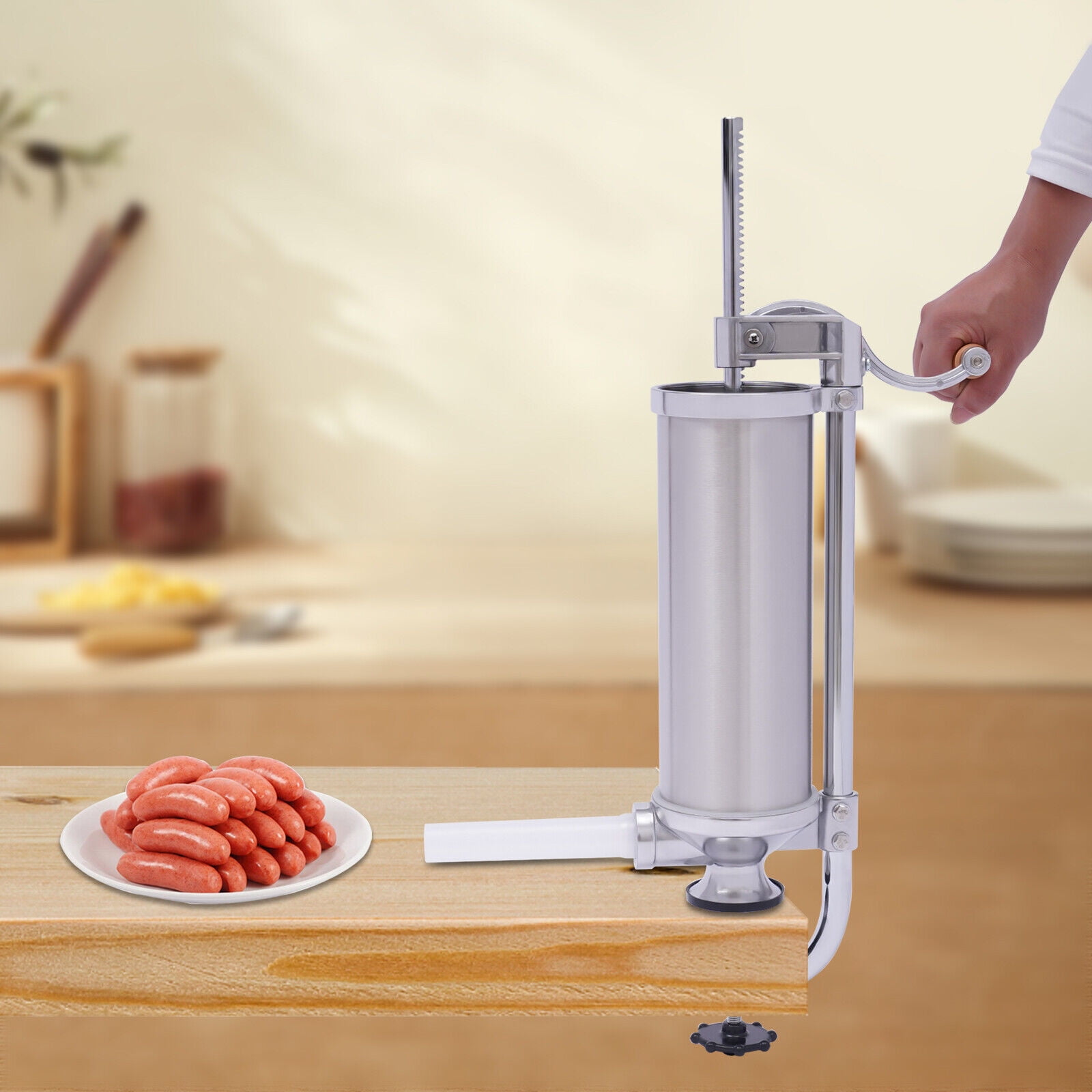 2 in 1 Vertical Sausage Maker Machine Sausages Making Kit Manual