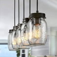 thumbnail image 1 of FETCOI Vintage Farmhouse Mini Pendant Light Fixture 5-Light Indoor Glass Hanging Ceiling Lights, 1 of 8