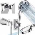 thumbnail image 1 of FETERVIC Bathtub Faucet with Sprayer, Slip-on Tub Spout, High Pressure Handheld Shower Head 10 Spray Settings with Diverter, 1 of 12