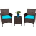 FETON 3 Pieces Patio Furniture Sets Clearance PE Rattan Wicker Chairs
