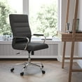 FETON High Back Black LeatherSoft Executive Swivel Office Chair with