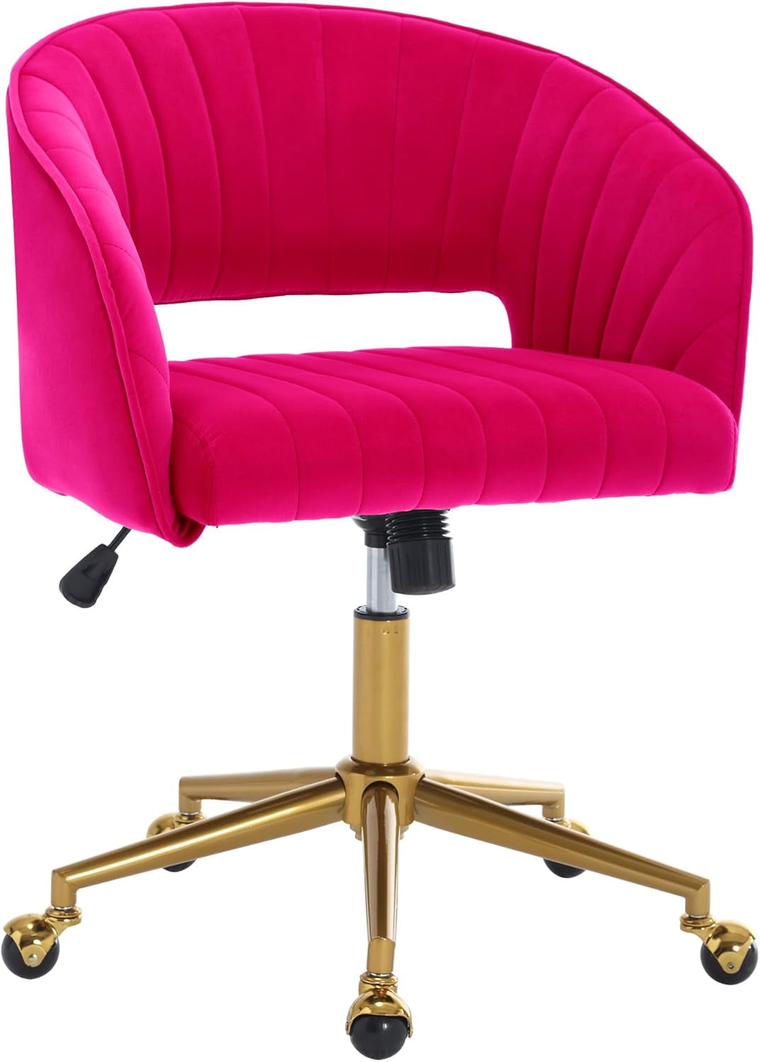 FETON Home Office Swivel Desk Chair, Modern Velvet Desk Chair, Height