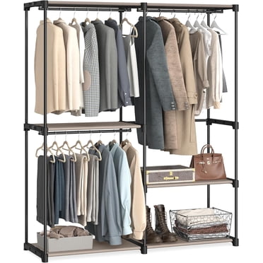 Wisdom Star 4-Tier Hanging Organizer, Collapsible Closet Hanger, Beige ...