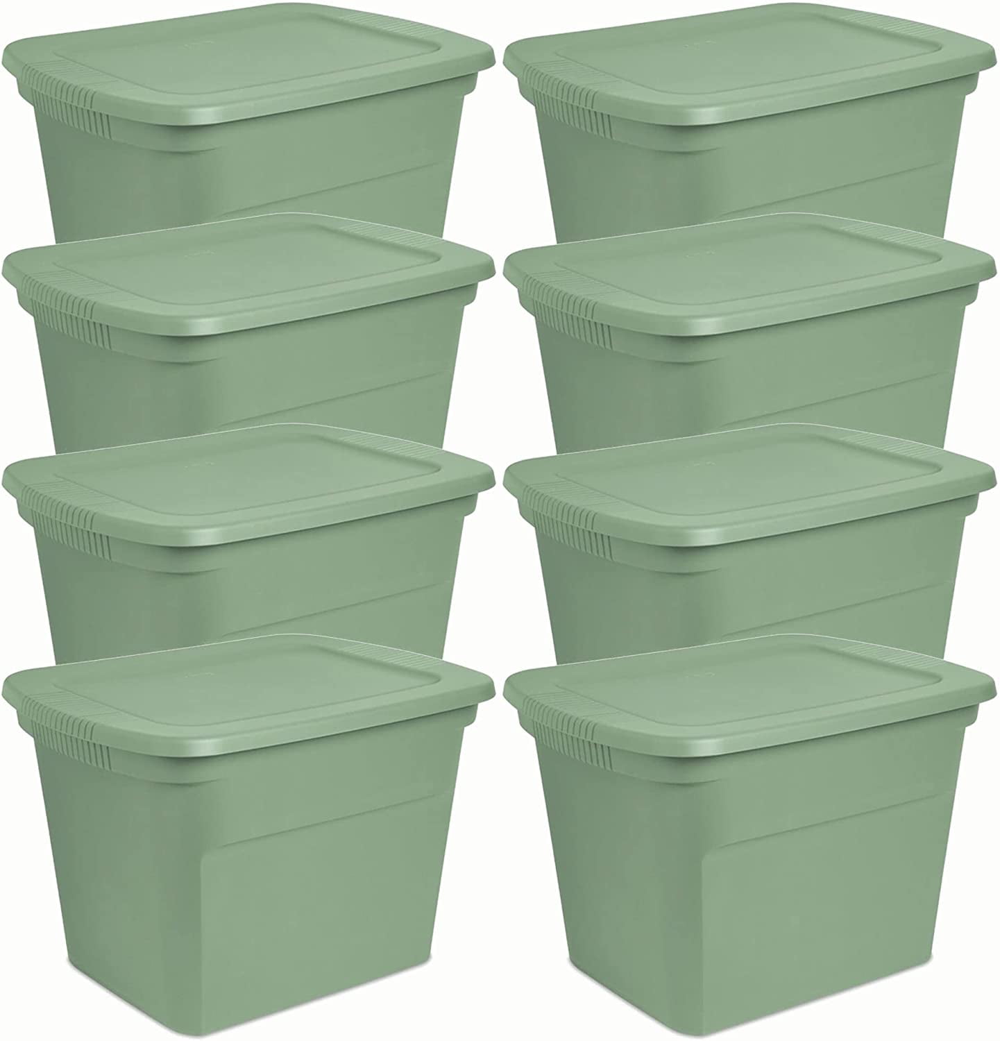 FETON18 Gal Storage Tote, Stackable Bin with Lid, Plastic Container to ...