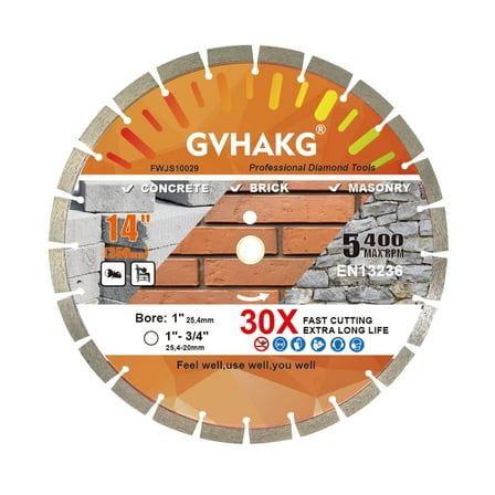 14inch Diamond Concrete Saw Blade,15mm Segment Blade Cutting Masonry Brick Block Stone