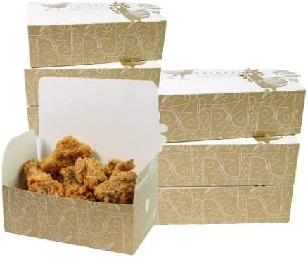 [FEXTA] [50 pack] Gold chicken food box - Large - Takeout box, cheese ...