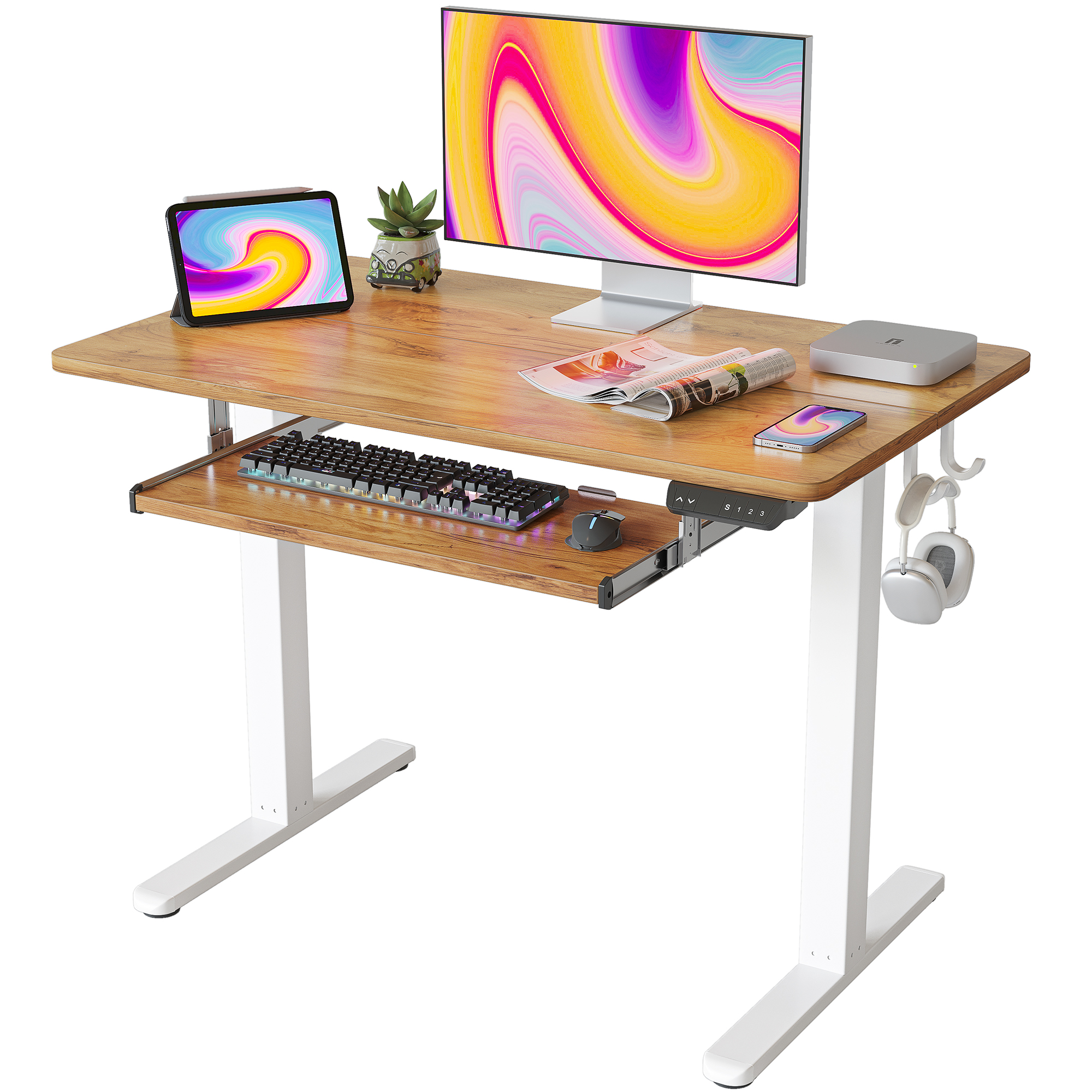 FEZIBO 40 x 24 inch Height Adjustable Electric Standing Desk with