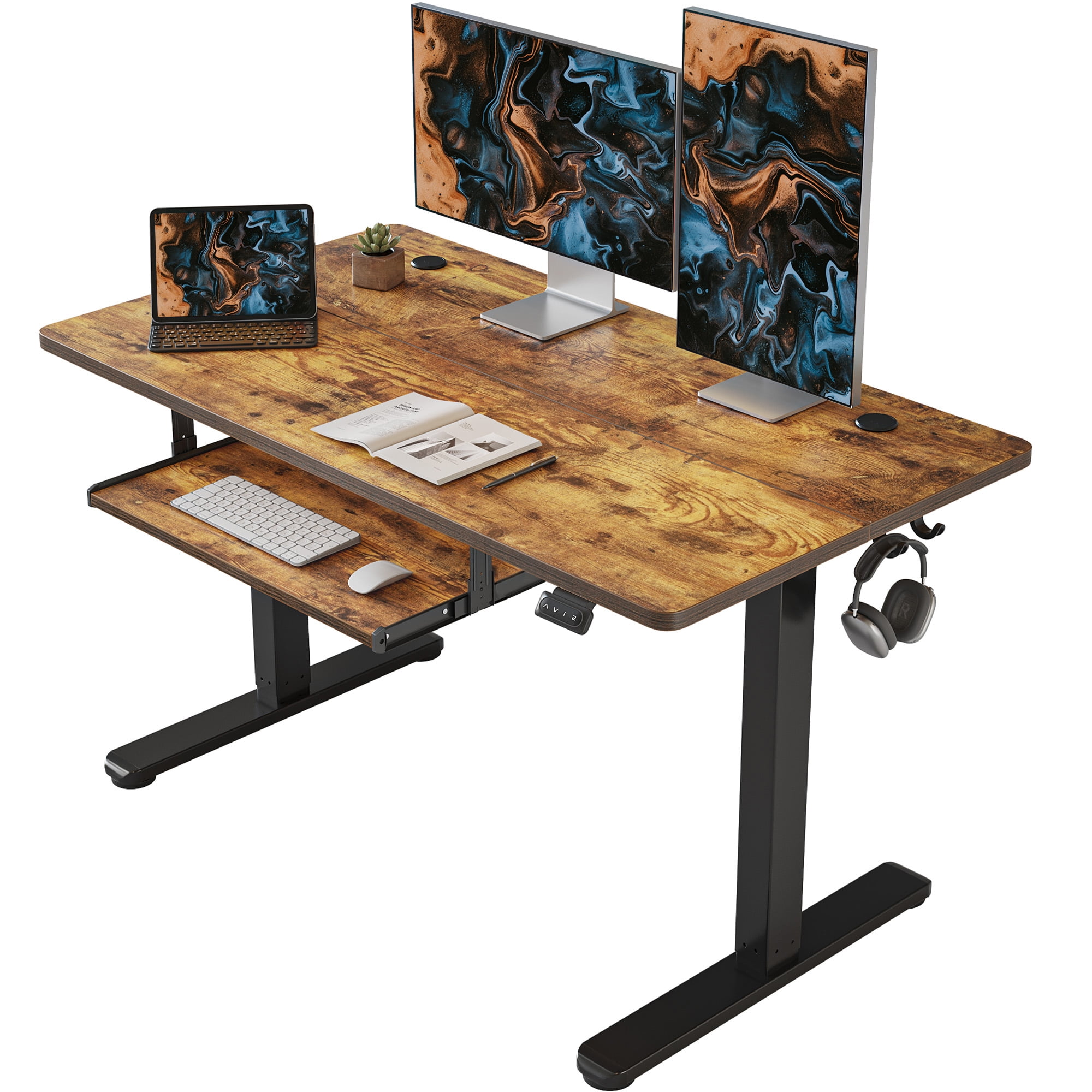 FEZIBO Adjustable Stand-up Desk: 48x24 Inch Electric, with Lift