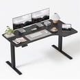 thumbnail image 1 of FEZIBO 55×32 inch L Shaped Electric Corner Standing Desk, 4 Memory Height Settings,Home Office & Computer Height Adjustable Table, Ergonomic Sit and Stand Up Workstation with Splice Board,Black Top, 1 of 7