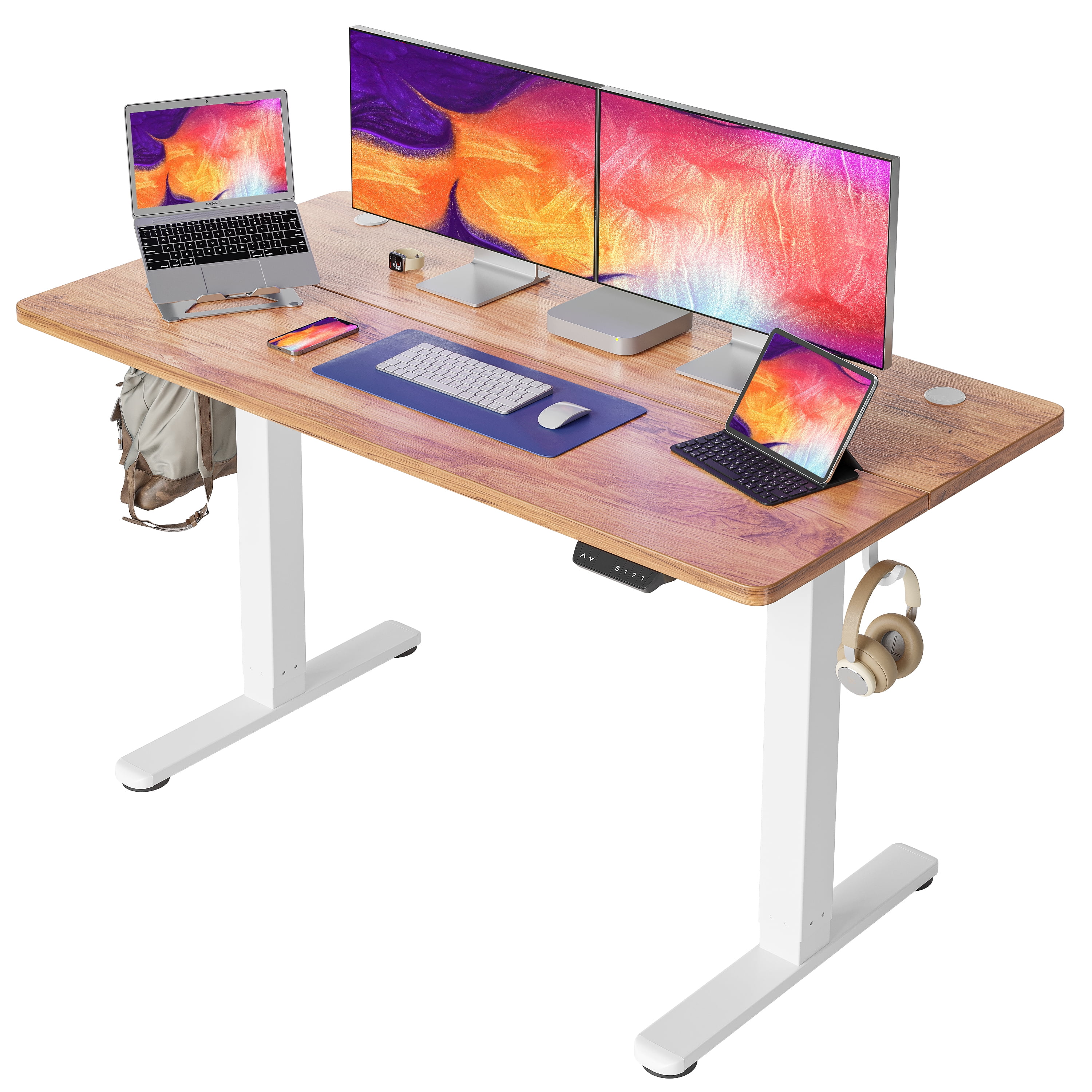 FEZIBO 63" x 24" Height Adjustable Standing Desk, Electric Stand Up