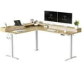 FEZIBO 75", 265lbs Load Capacity, L Shaped Standing Desk with Drawers