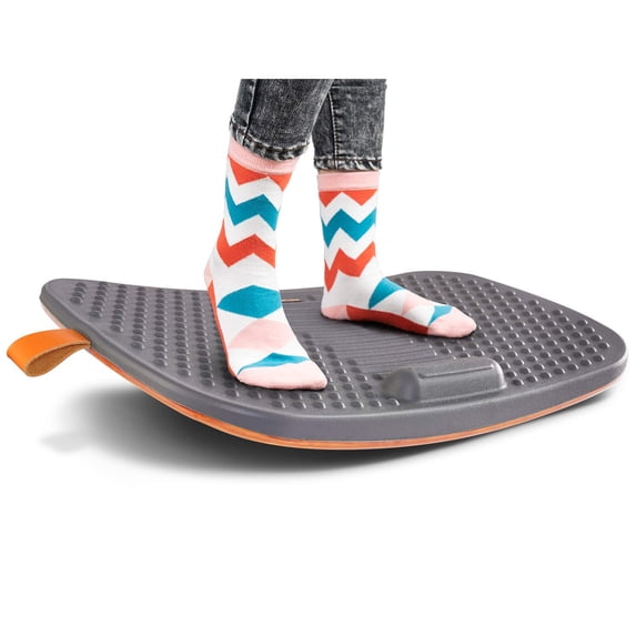 FEZIBO Planche D’équilibre Assis-debout – Anti-fatigue, Bois Massif, Angle 8.5°, Charge 100 Kg, Pour Bureau Ou Sport