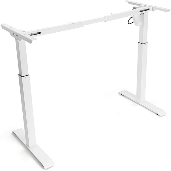 FEZIBO Electric Stand up Desk Frame, Height Adjustable Standing Desk Frame, White