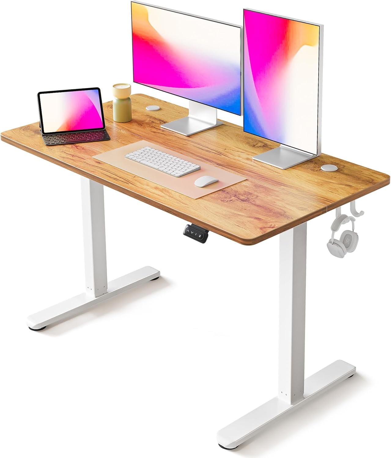 FEZIBO Electric Standing Desk, 48 x 24 Inches Height Adjustable Stand