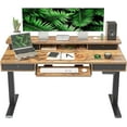 FEZIBO Height Adjustable Electric Standing Desk with 4 Drawers and