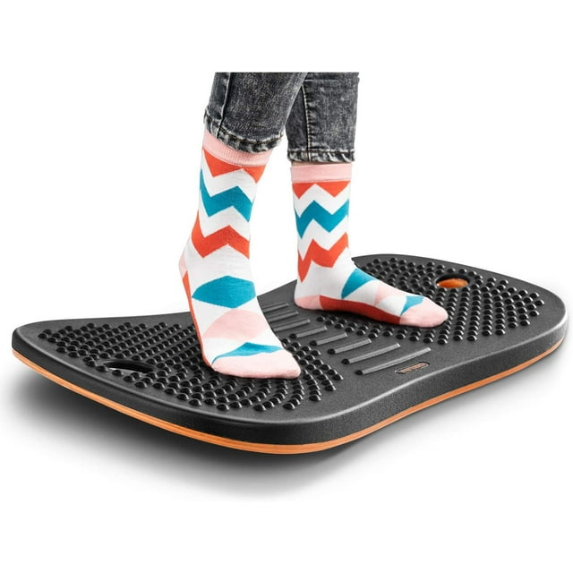 FEZIBO Standing Desk Anti Fatigue Mat Wooden Wobble Balance Board