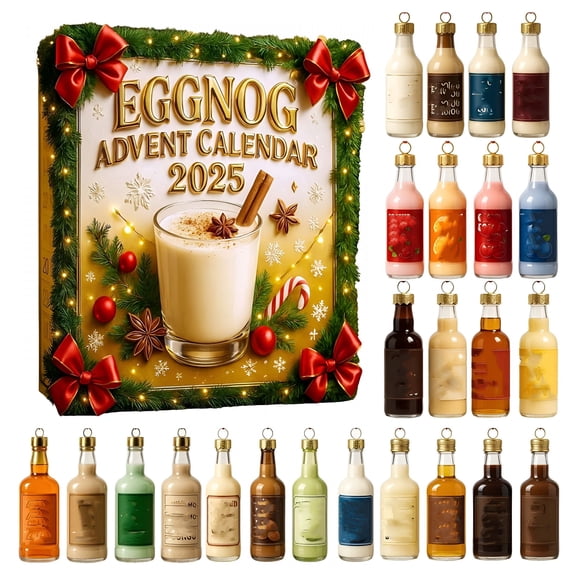 FEZOR 2026 New Eggnog Advent Calendar -Festive Countdown with Delicious Treats for Holiday Enjoyment and Family Gatherings- Advent Chocolate Calendar
