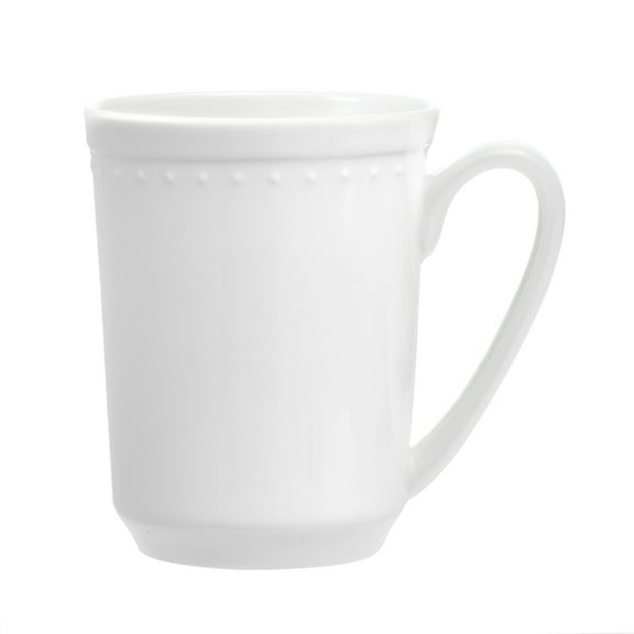 Fitz and Floyd Nevaeh 16.5 oz White Classic Bead Bone China Mug