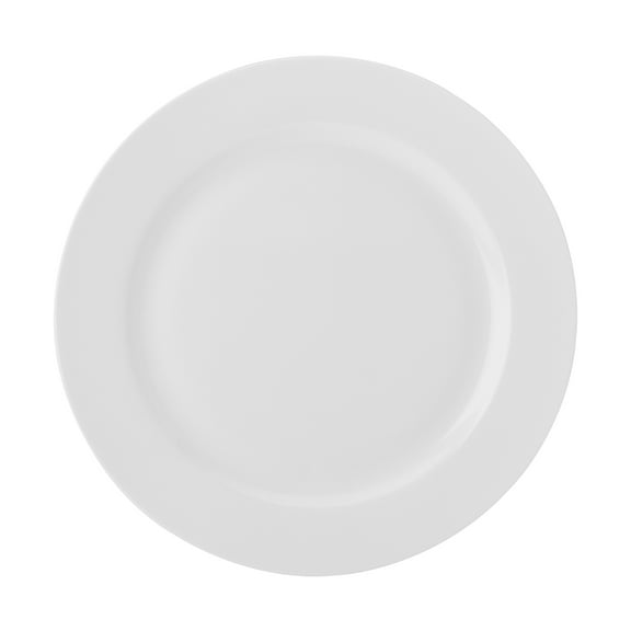 Fitz and Floyd Nevaeh White Classic Rim 10.5" Round Bone China Dinner Plate